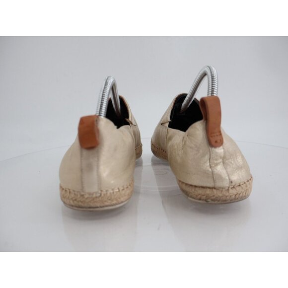 Gentle Souls Lizzy -Line Sporty Flats Women's Size 9.5 Gold Leather Espadrilles - Picture 5 of 11